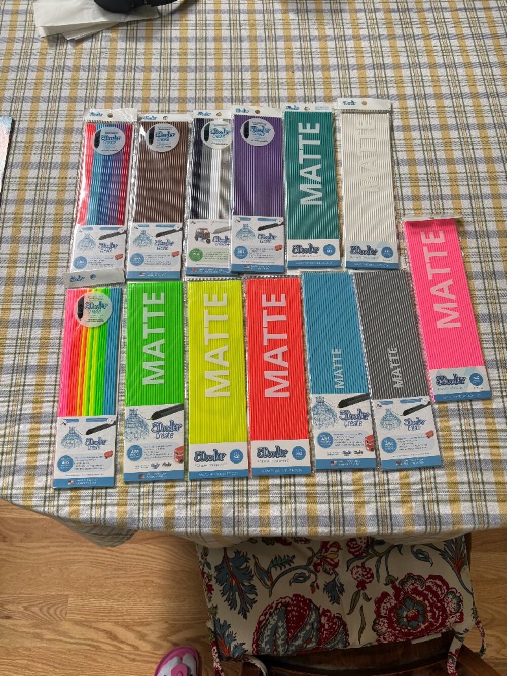 Lot of 13 packs 25 strands each of 3Doodler plastic
